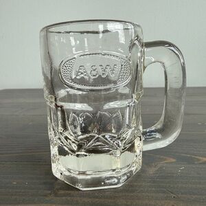 Vintage glass baby A&W mug